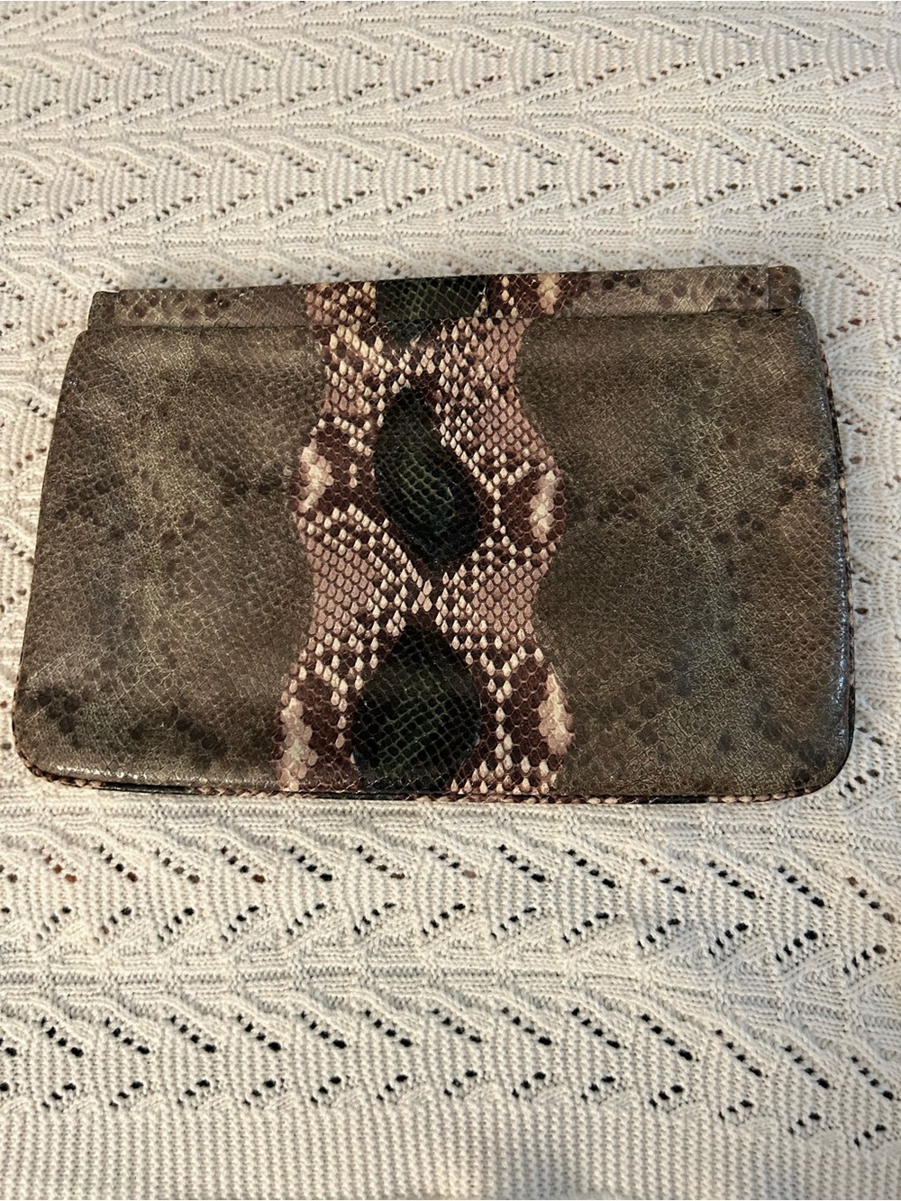 Miu Miu Vintage Python-Embossed Leather
Clutch - Excellent Like-New Condition - Picture 2 of 11